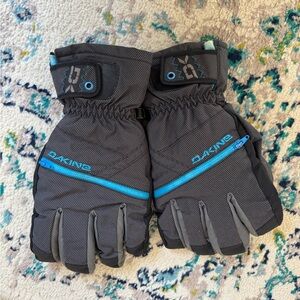 Dakine Black and Blue Snow Gloves